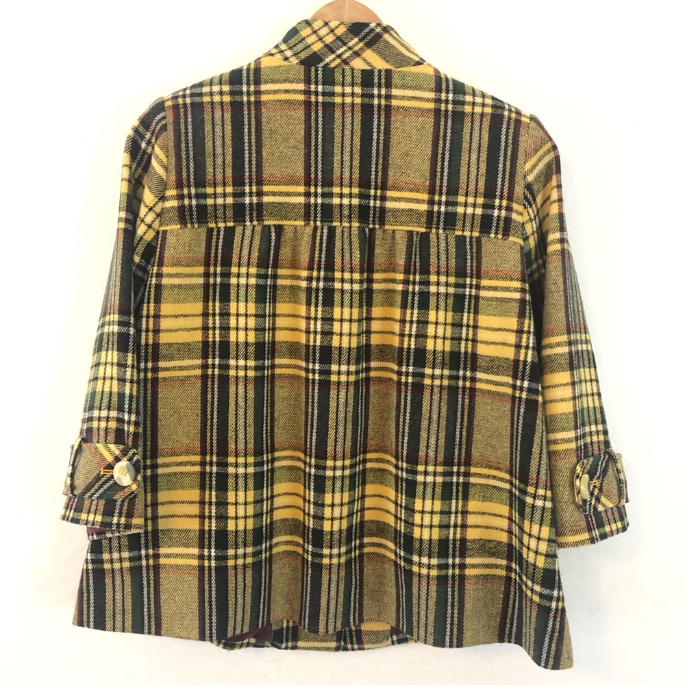Sundance Yellow Plaid Swing Jacket - Picture 6 of 7